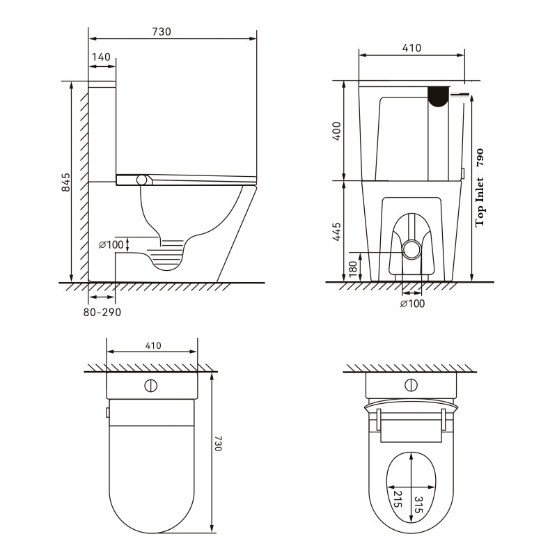 Zenmo IQ Smart Toilet dimensions and installation layout